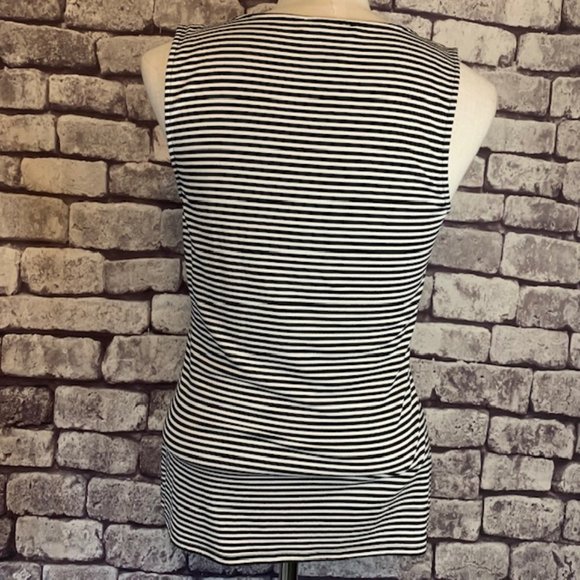 White House Black Market Striped Sleeveless Top - Picture 6 of 8